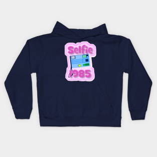 Selfie 1985 Funny Camera Retro Art Kids Hoodie